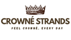 Crowned Strands logo with a crown icon on a white background